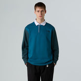 Herren-Rugby-Shirt im Relaxed Fit mit Farbblock-Design