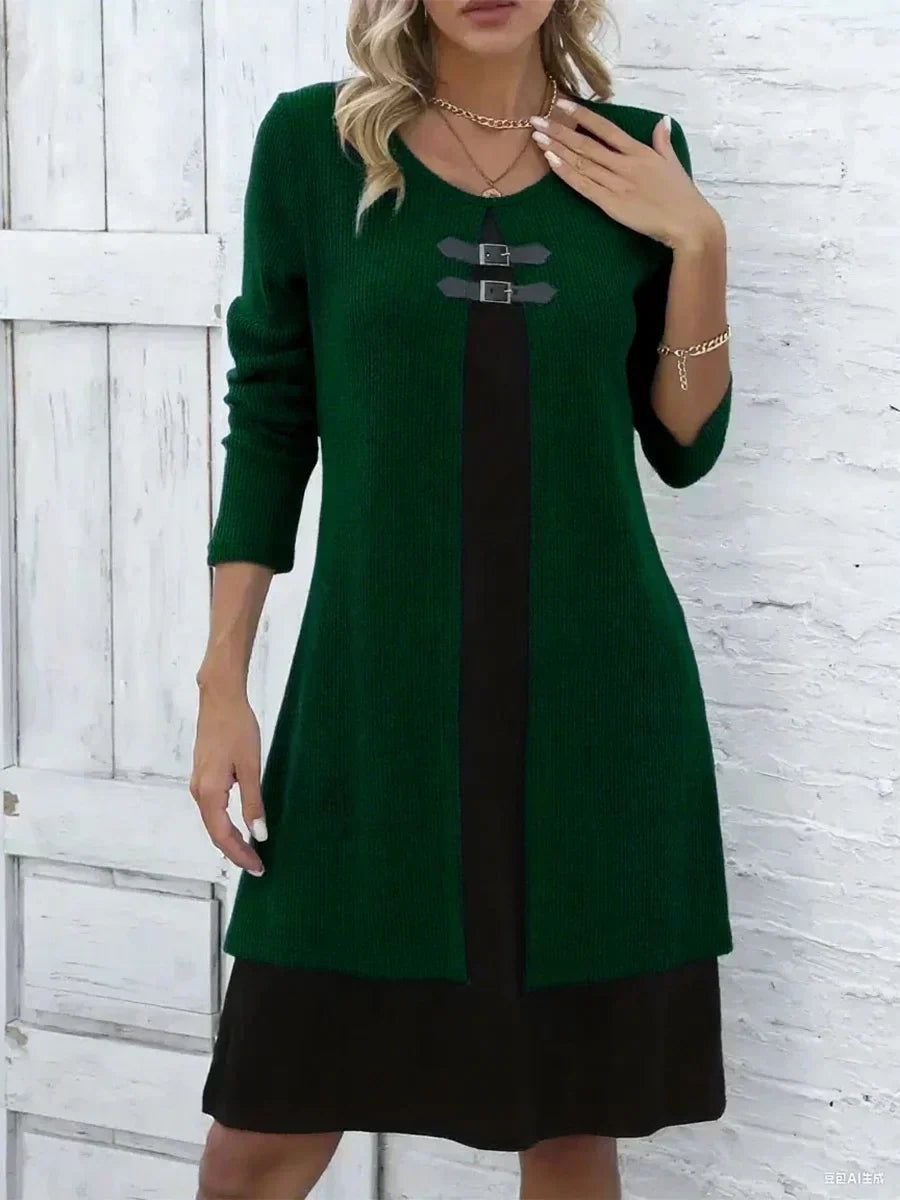 Elegantes Damen Langarmkleid