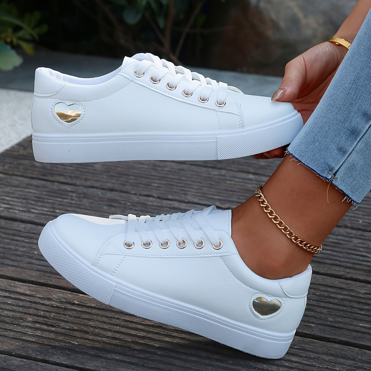 Weiße Low-Top Bequeme Orthopädische Sportsneaker