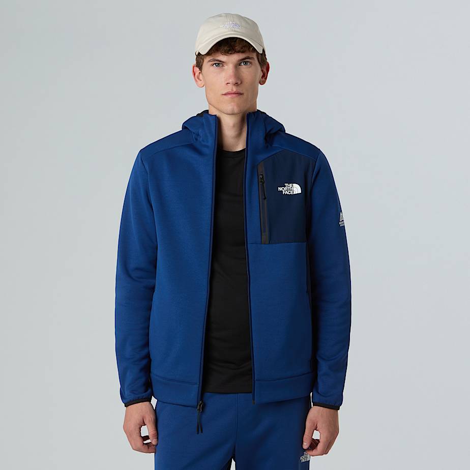 Herren Mountain Athletics Kapuzen-Fleecejacke mit durchgehendem Reißverschluss