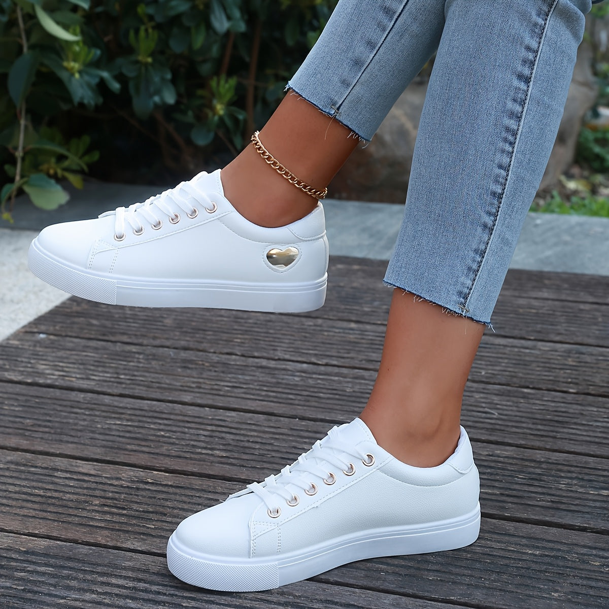 Weiße Low-Top Bequeme Orthopädische Sportsneaker