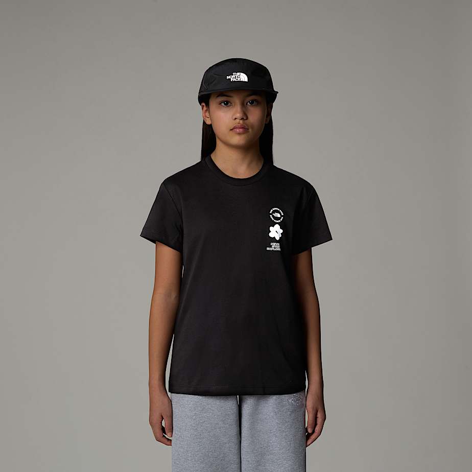 Mädchen T-Shirt mit Blumengrafik und Relaxed Fit