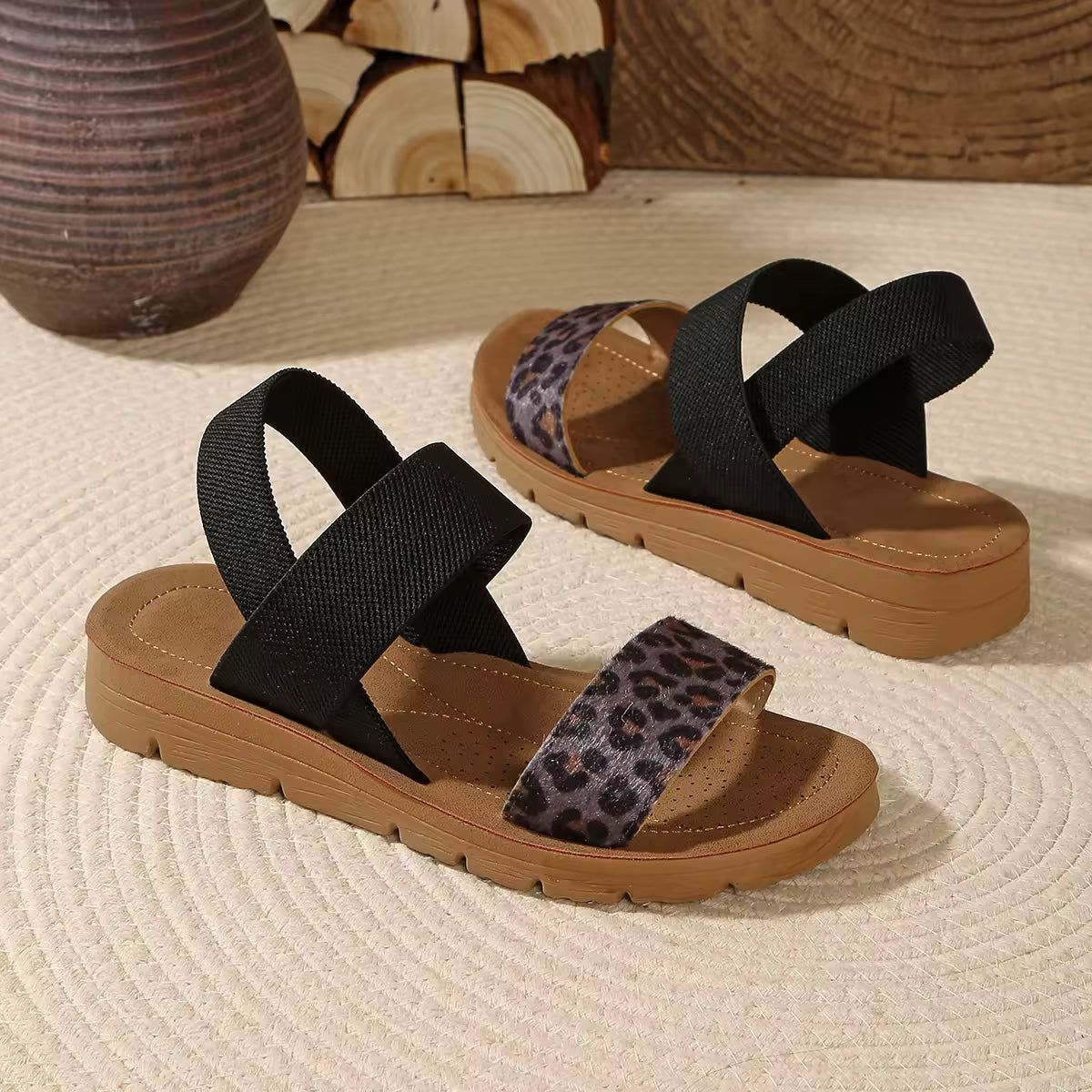 Elastische Damen-Keilsandalen – Bequeme Sommer-Laufschuhe