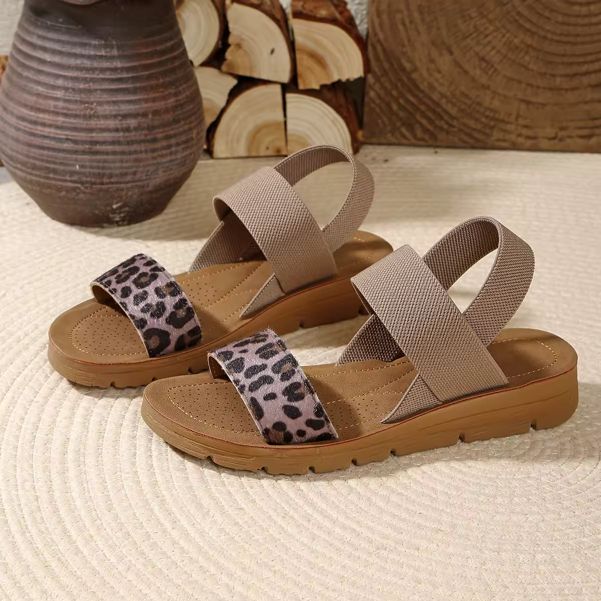Elastische Damen-Keilsandalen – Bequeme Sommer-Laufschuhe