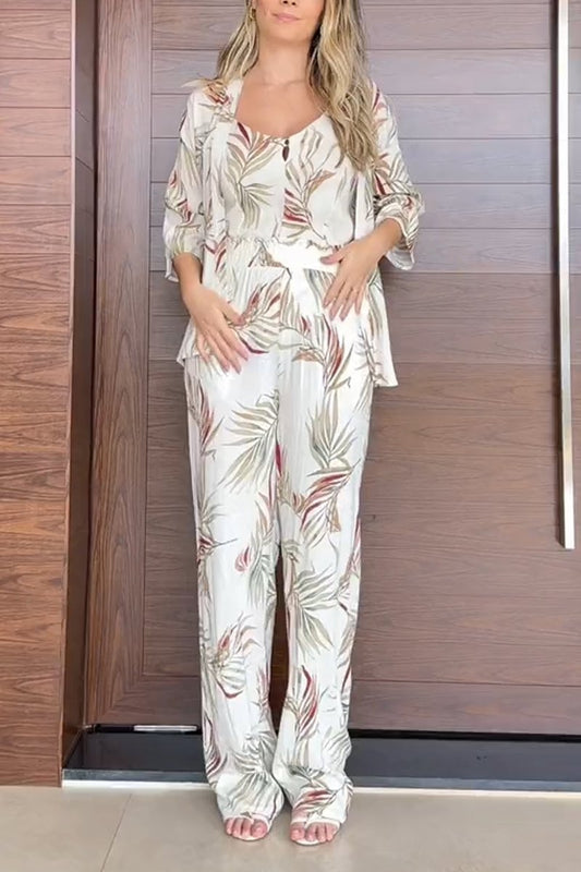 Bedruckter Jumpsuit und Top für Damen