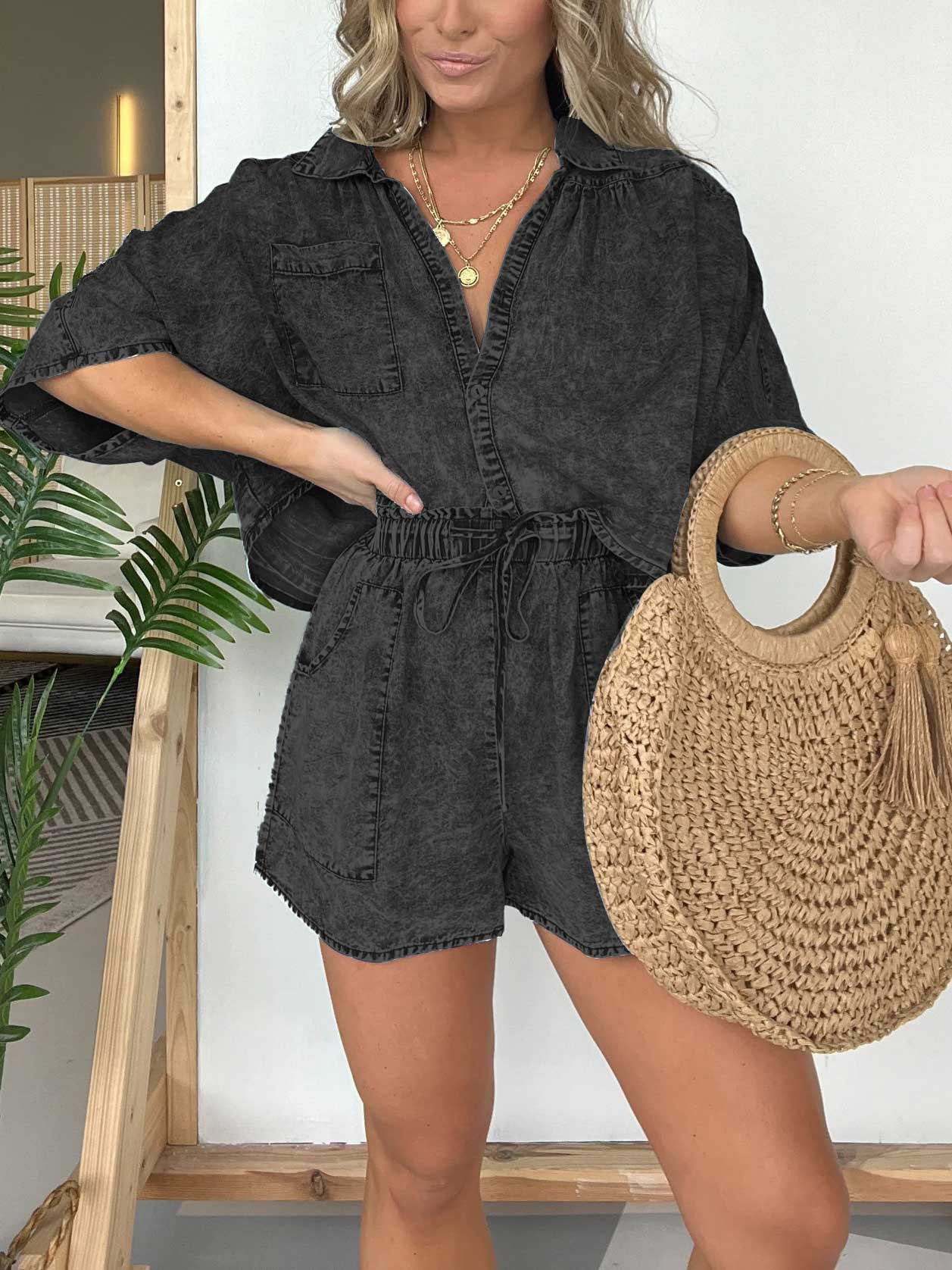 New Washed Denim Tencel Set (Buy 2 Free Shipping)