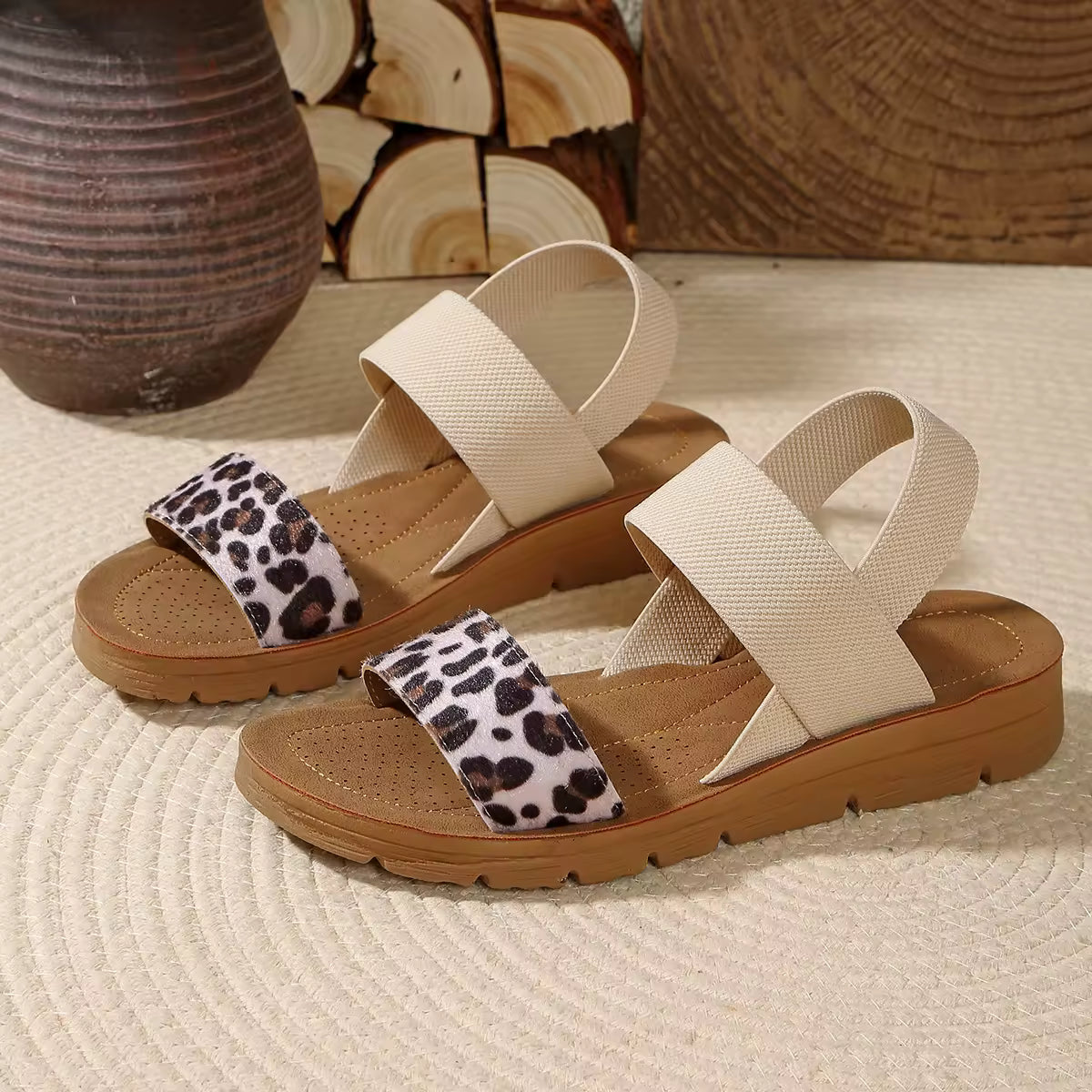 Elastische Damen-Keilsandalen – Bequeme Sommer-Laufschuhe