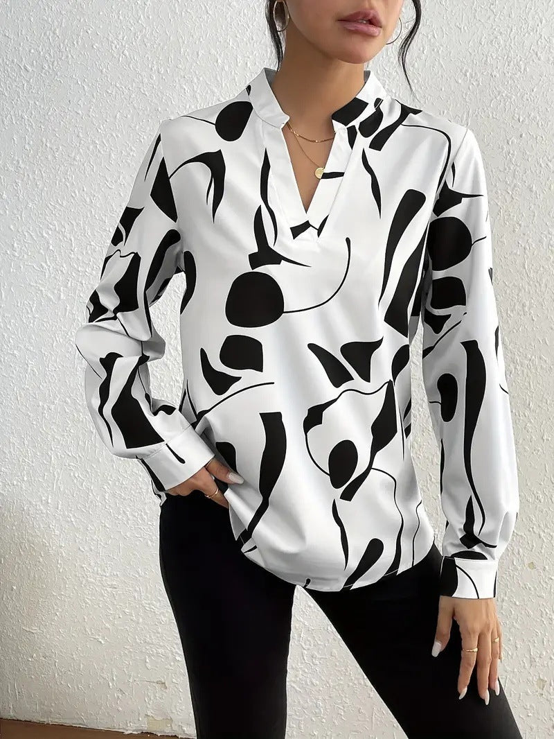 Elegante bedruckte Bluse für Damen