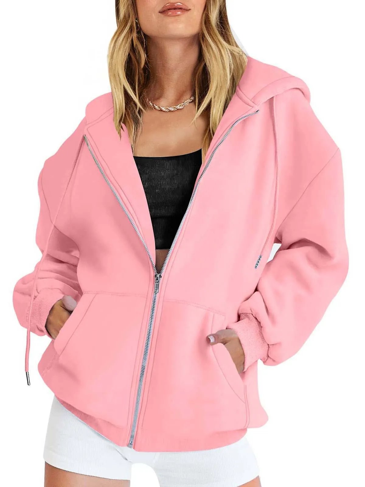 Winter Womens Zip Up Hoodies Oversized Sweatshirts(Buy 2 Free Shipping)