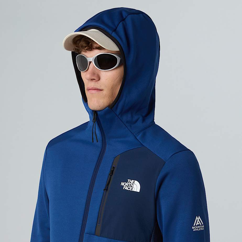 Herren Mountain Athletics Kapuzen-Fleecejacke mit durchgehendem Reißverschluss