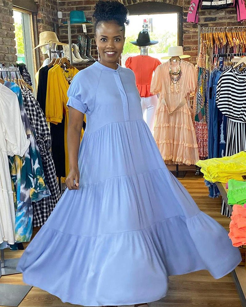 Gestuftes Maxikleid