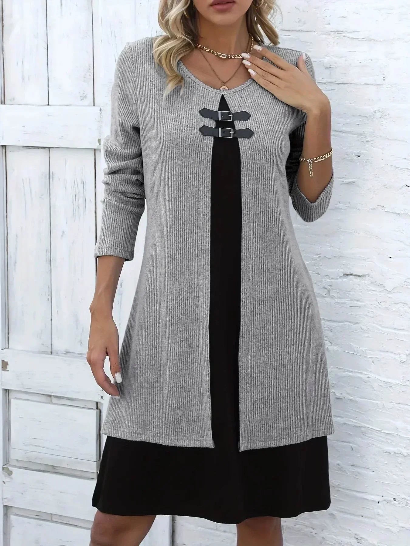 Elegantes Damen Langarmkleid