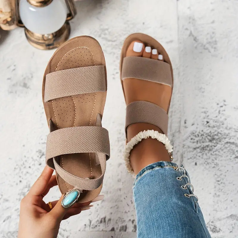 Elastische Damen-Keilsandalen – Bequeme Sommer-Laufschuhe