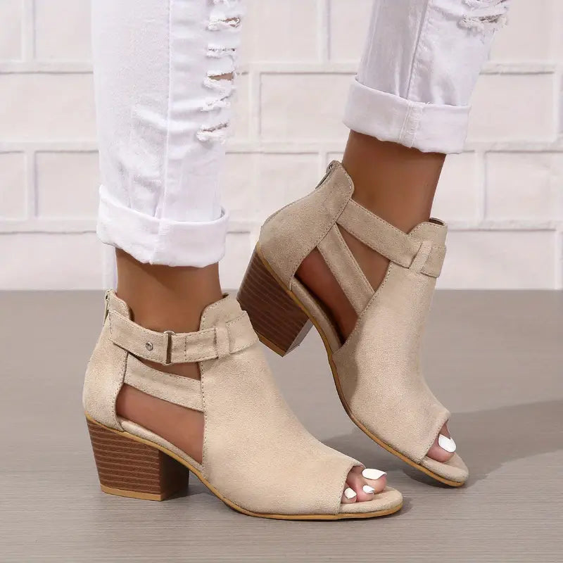Women's Orthopaedic High Heel Leather Shoes