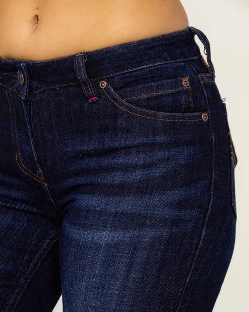 Damen Retro Bootcut Hose mit mittlerer Bundhöhe (2 kaufen, kostenloser Versand)