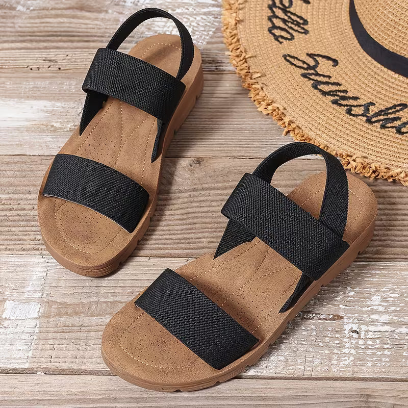 Elastische Damen-Keilsandalen – Bequeme Sommer-Laufschuhe