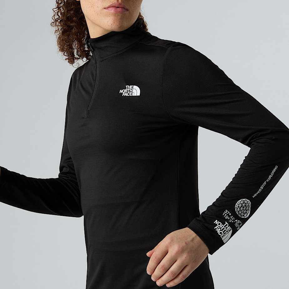 Damen Flex Langarmshirt mit 1/4-Reißverschluss