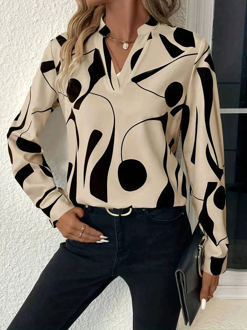 Elegante bedruckte Bluse für Damen
