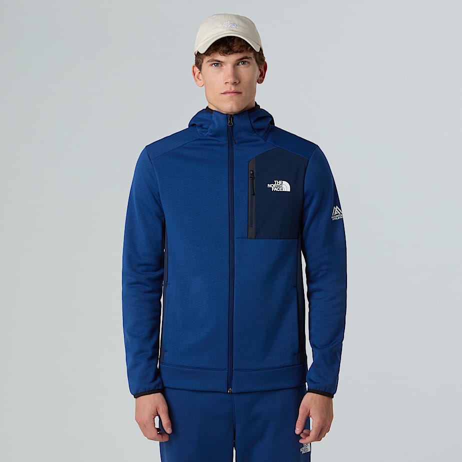 Herren Mountain Athletics Kapuzen-Fleecejacke mit durchgehendem Reißverschluss