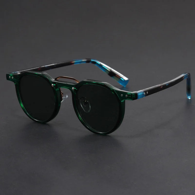 Runde Sonnenbrille im Vintage-Stil – leichte UV400-Brille
