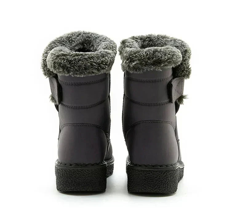 Damen Knöchel Pelz Schnee Winterstiefel