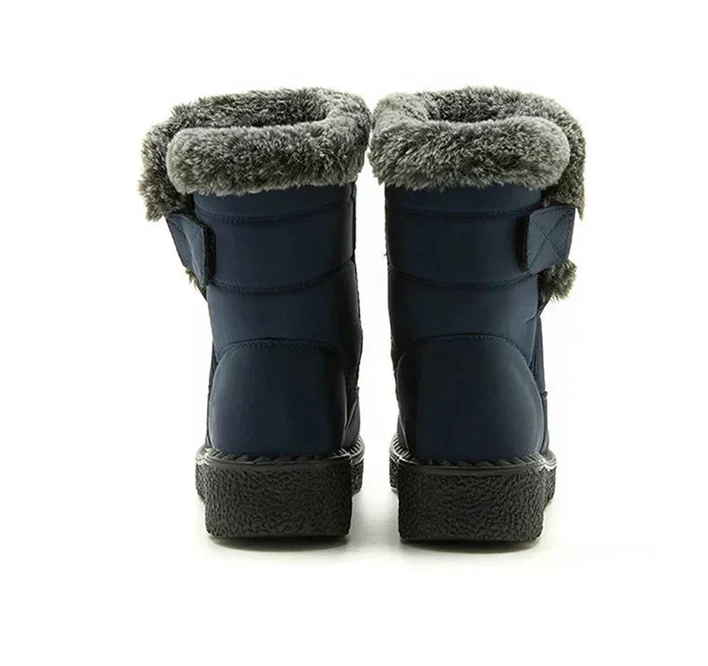 Damen Knöchel Pelz Schnee Winterstiefel