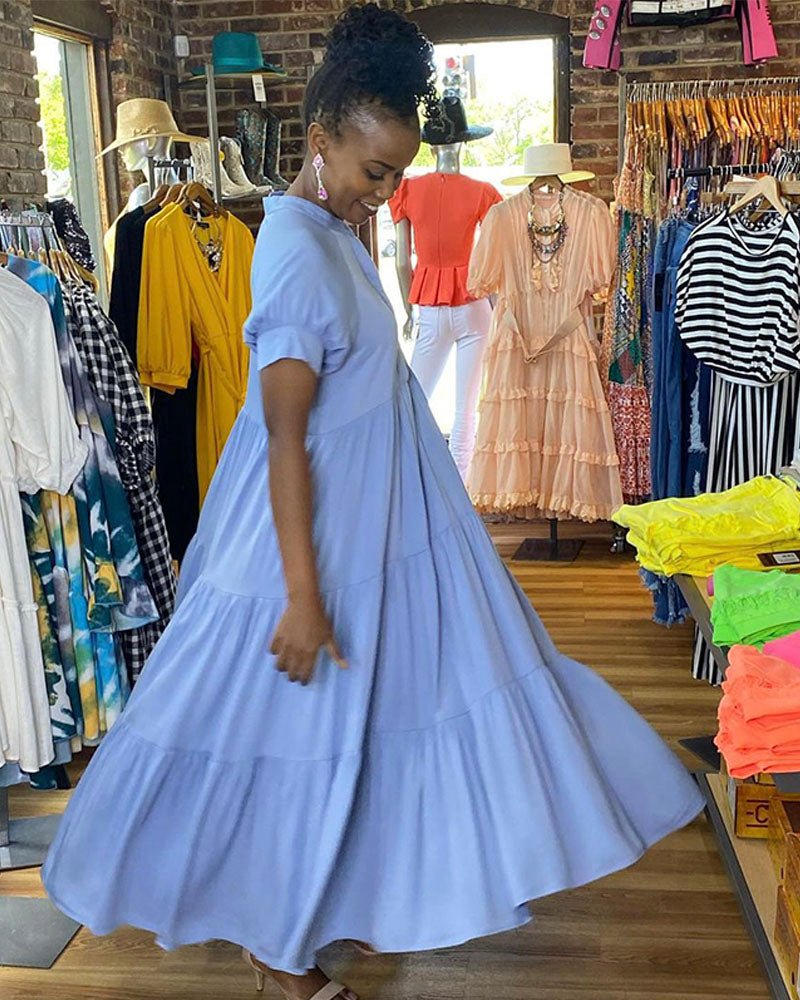Gestuftes Maxikleid