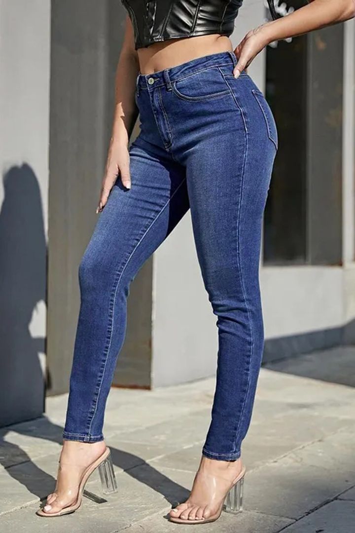 Elastische High-Rise Skinny Jeans