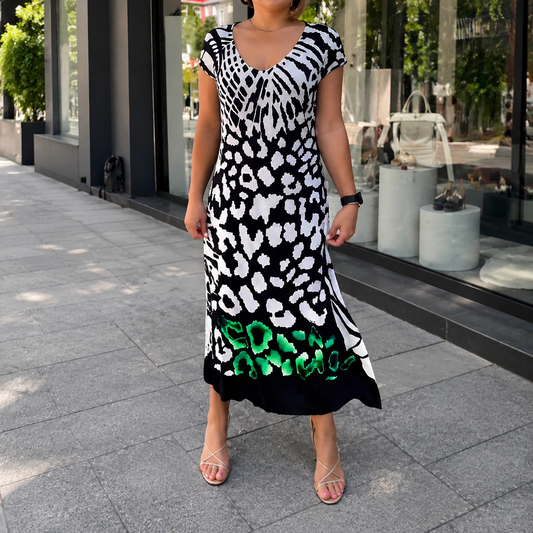 Casual Printed Short Sleeve Dress