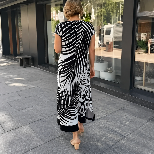 Casual Printed Short Sleeve Dress