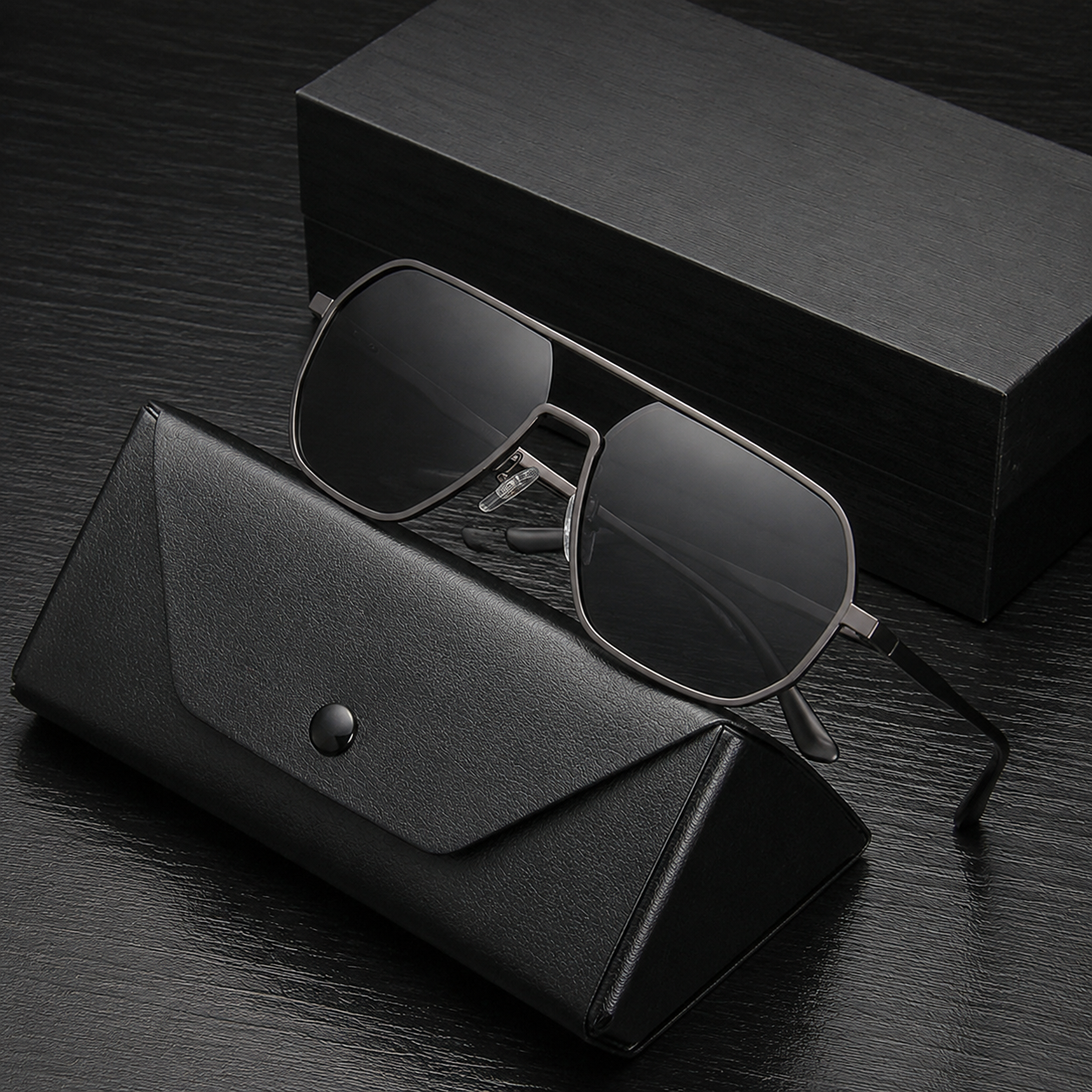 Luxury Metal Photochromic Sunglasses Polarized Stylish Chameleon Anti-glare Driving Shades UV400