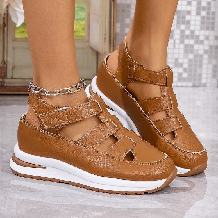 Side Zipper Comfortable Lightweight Wedge Sandals