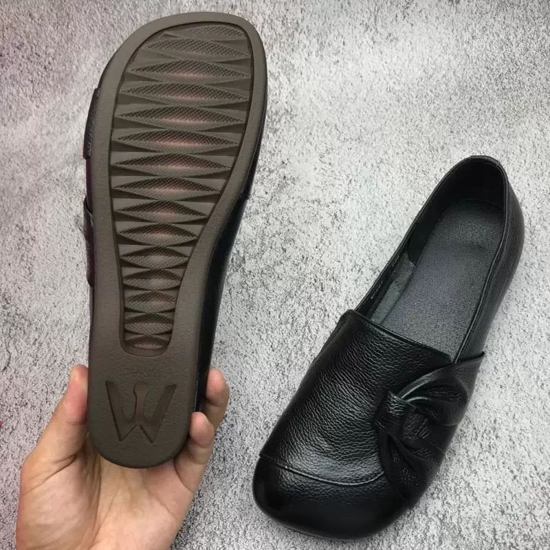 Women's leather soft-soled non-slip shoes