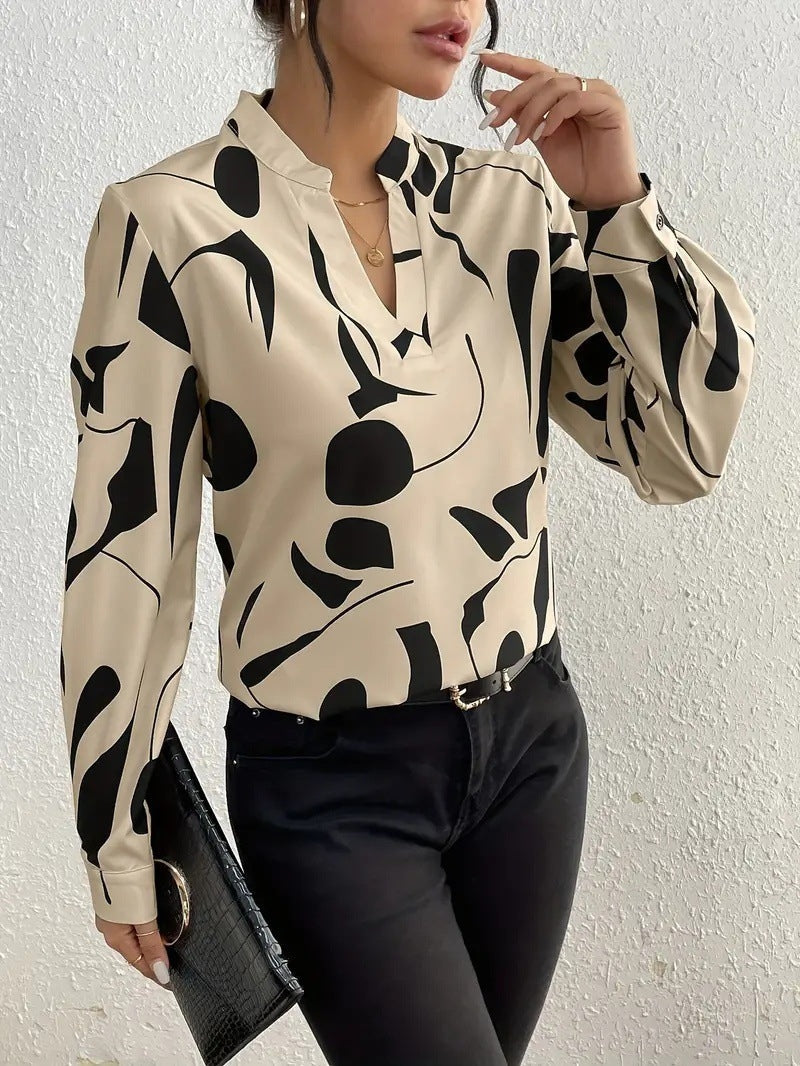 Elegante bedruckte Bluse für Damen