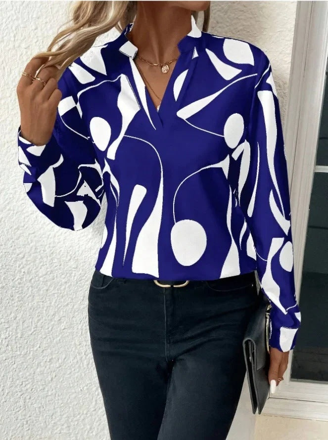 Elegante bedruckte Bluse für Damen