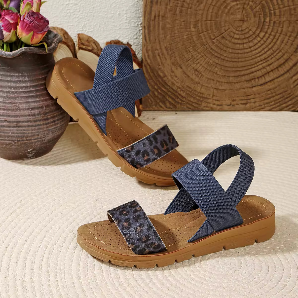 Elastische Damen-Keilsandalen – Bequeme Sommer-Laufschuhe