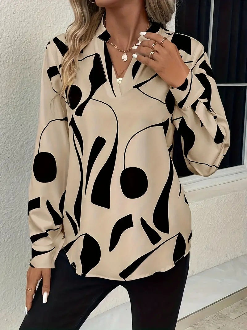 Elegante bedruckte Bluse für Damen