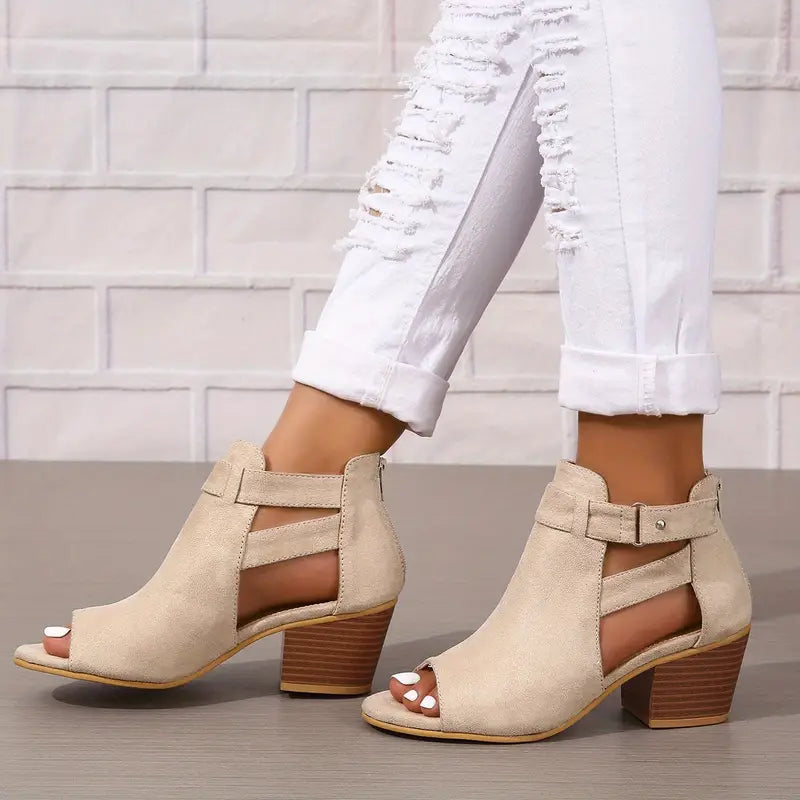 Women's Orthopaedic High Heel Leather Shoes