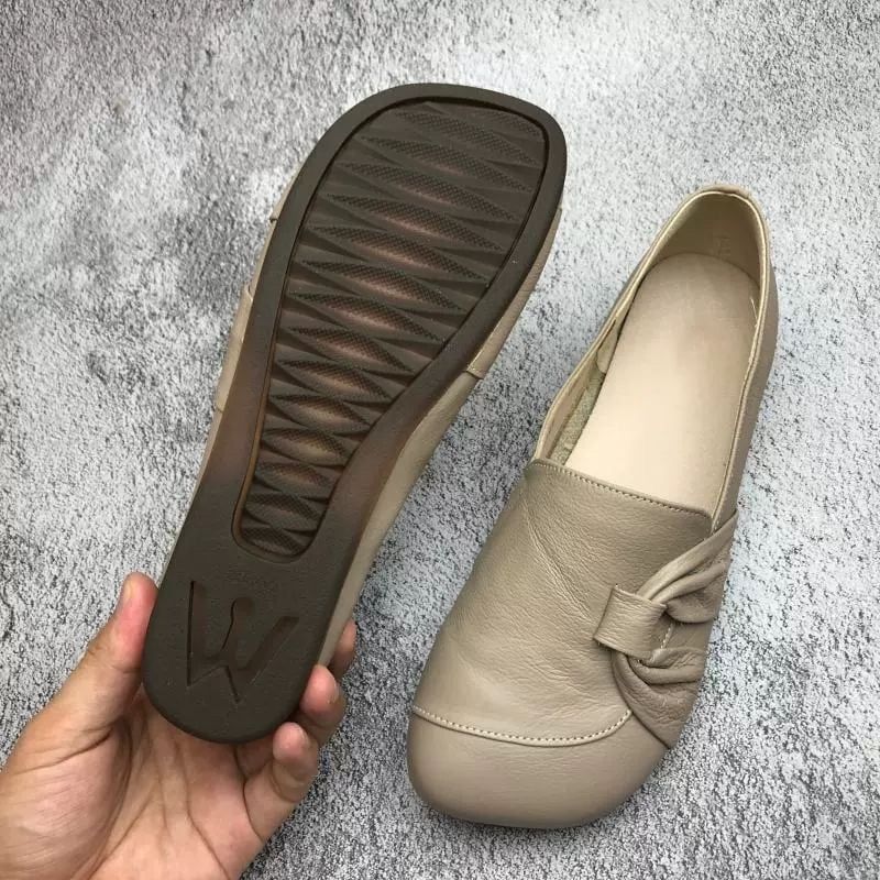 Women's leather soft-soled non-slip shoes