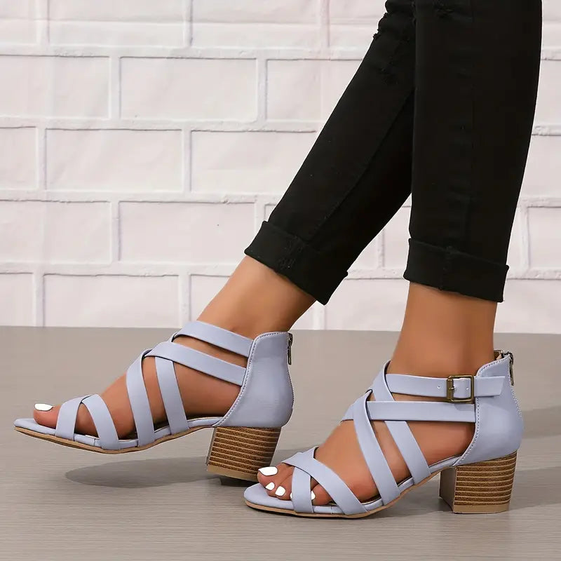 Women's Retro Stacked Heeled Orthopedic Sandals