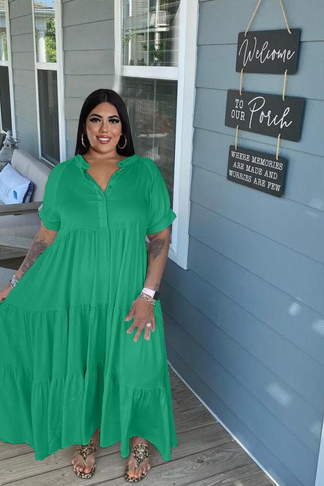 Gestuftes Maxikleid