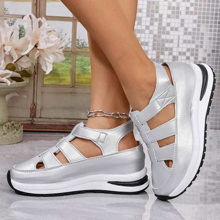 Side Zipper Comfortable Lightweight Wedge Sandals