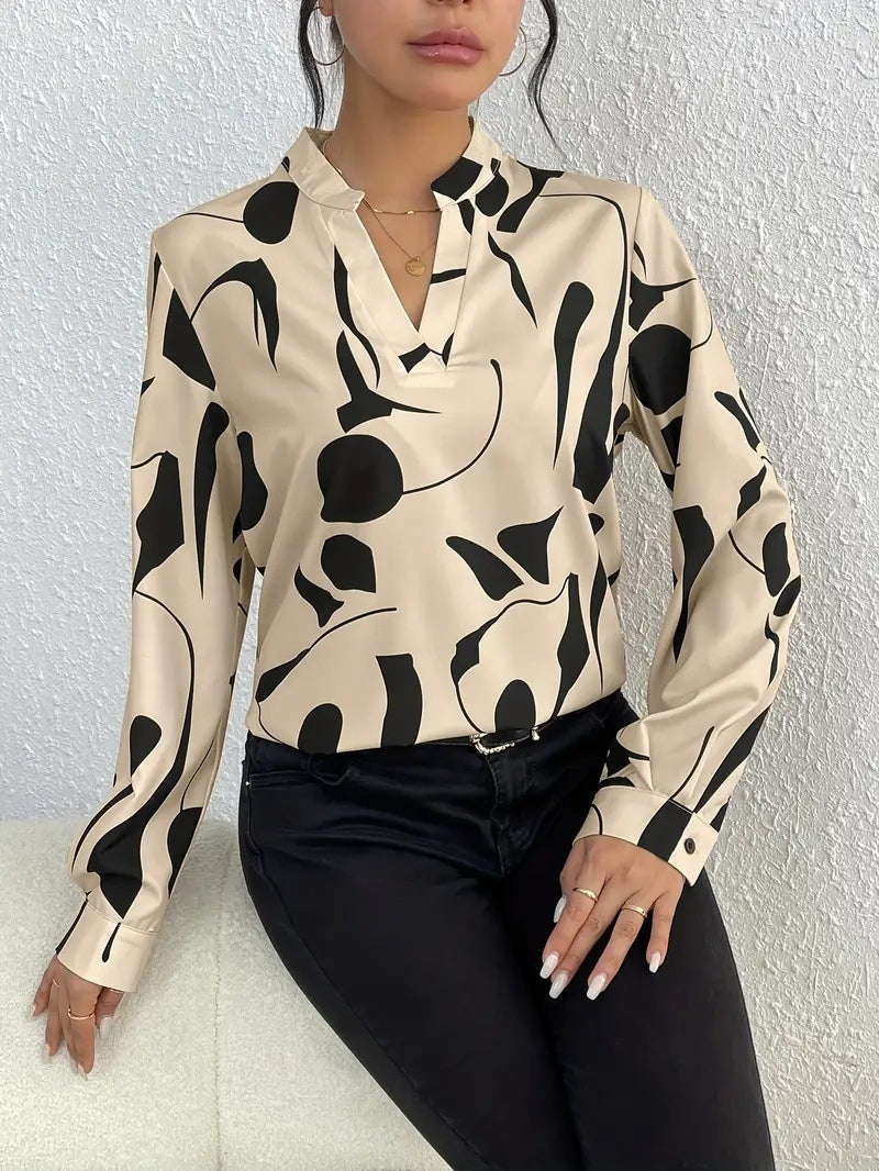 Elegante bedruckte Bluse für Damen