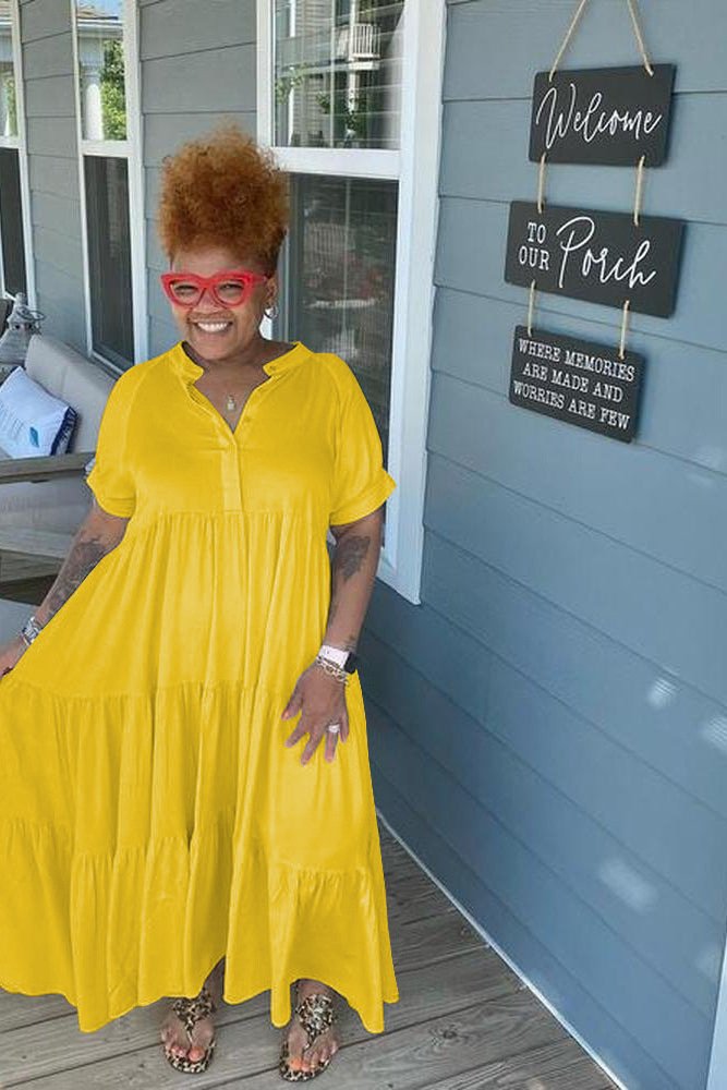 Gestuftes Maxikleid