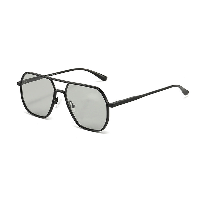 Luxury Metal Photochromic Sunglasses Polarized Stylish Chameleon Anti-glare Driving Shades UV400