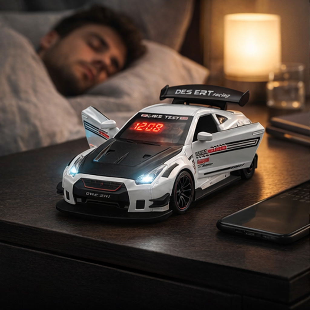 Hyper car Engine Sound Alarm Clock with LED & Mist Spray