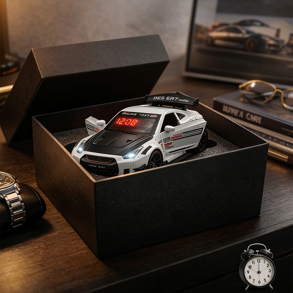 Hyper car Engine Sound Alarm Clock with LED & Mist Spray