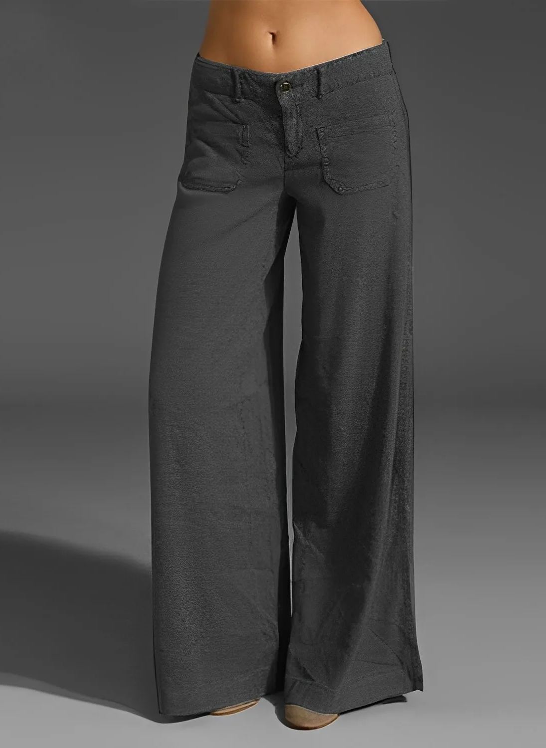 New Dual Pocket Front Wide Leg Jeans