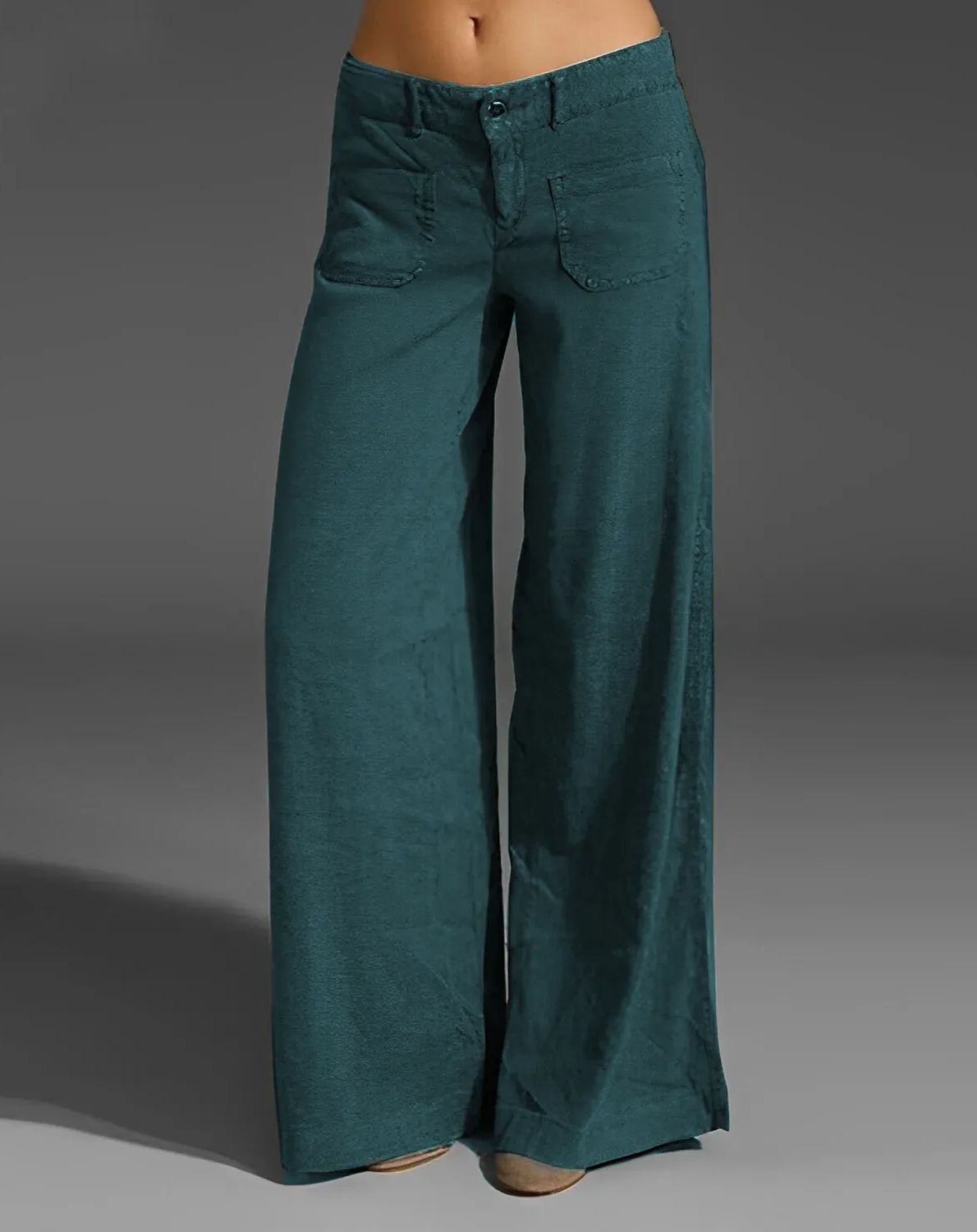 New Dual Pocket Front Wide Leg Jeans
