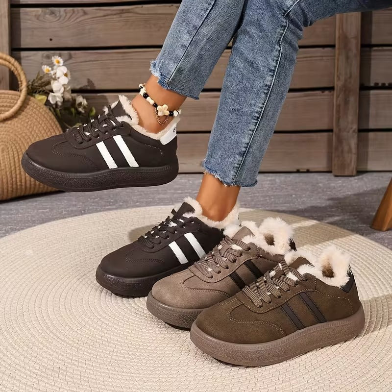 Women's Waterproof Warm Platform Sneakers Boots